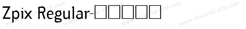 Zpix Regular字体转换